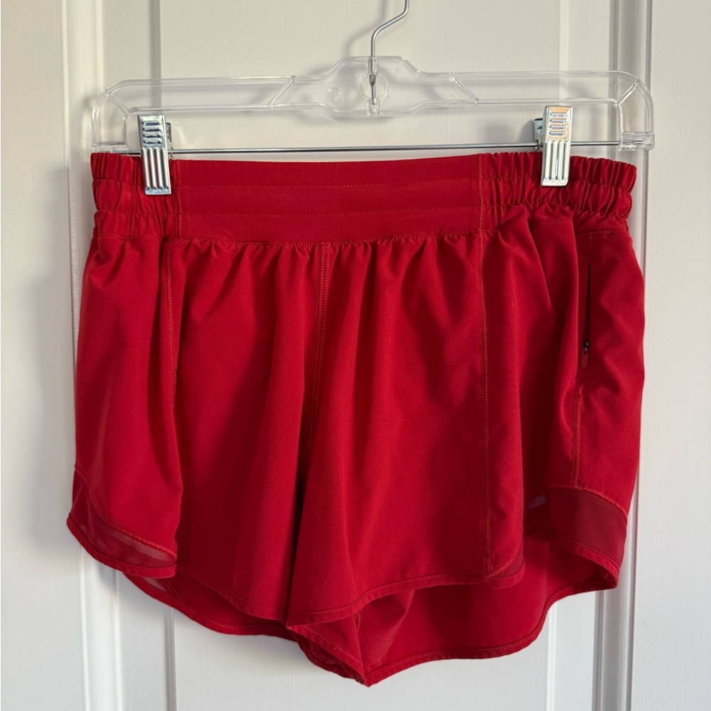 lululemon athletica Bright Red Hotty Hot Shorts